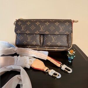 NEW Brown Shoulder Crossbody Bag Purse with 2 detachable straps